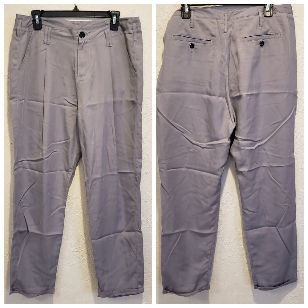 Sundance Womens Dark Gray/Taupe Tencel Pants Stretch Casual Dress Sz 10